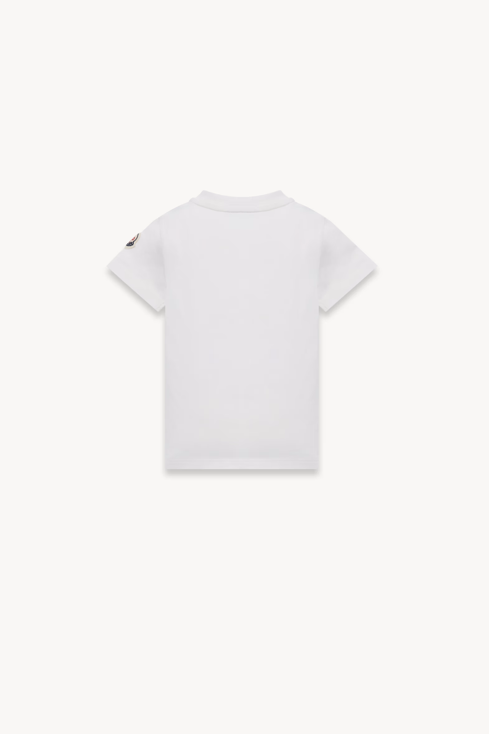 T-shirt en coton à logo brodé Fille Blanc Moncler 3